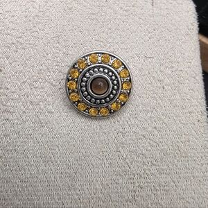 Silver and Yellow Decorative Button (1929)